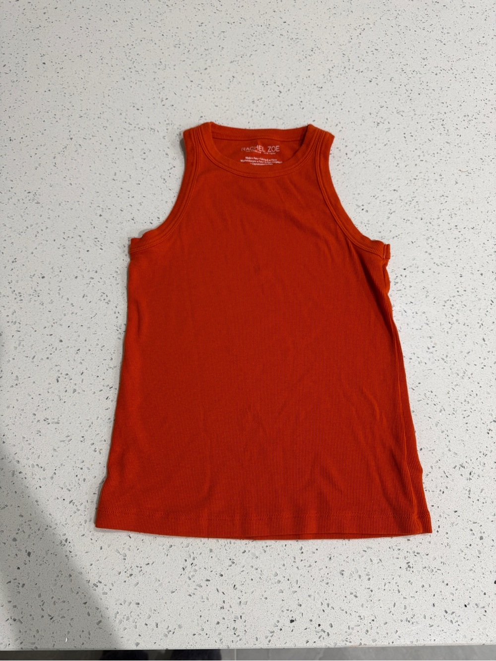 wild fable Orange Ribbed High-Neck Tank
